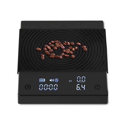 Black Mirror Basic 2, TIMEMORE Pour-Over Kaffeewaage mit Timer, Durchflussregelung,