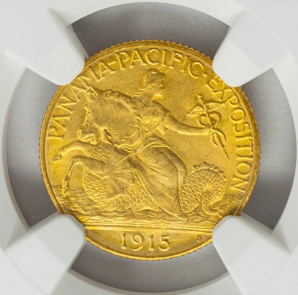 1915-S $2 1/2 Panama Pacific Gold $2.5 MS66+ NGC 950346-9 - Image 4 of 4