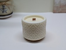 Handmade Arabesque Floral Design Bowl Candle - Fully Wax Sculptural Candle