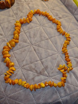 Massive Bernsteinkette Butterscotch 104Gramm Egg Yolk Amber