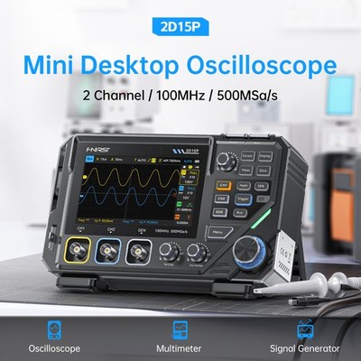 FNIRSI 2D15P Digital Multimeter Oscilloscope Signal Generator 100M 2CH 500MSa/s