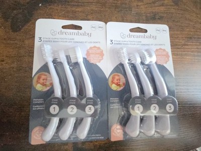 Dreambaby Toothbrush Set 3 Stage, White 2 Packs 