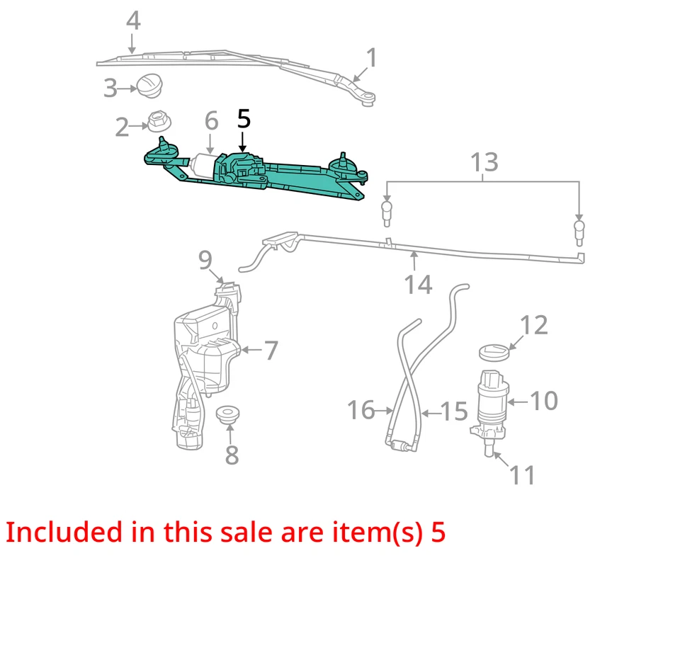 2012 Jeep Patriot Front Windshield Wiper Motor OEM 137K Miles - LKQ392625173 - Image 4 of 4