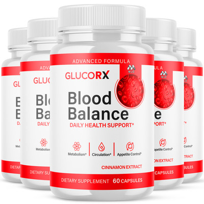 (5 Pack) GlucorX Advanced Support Blood Supplement Formula Glucor X 300 Capsules
