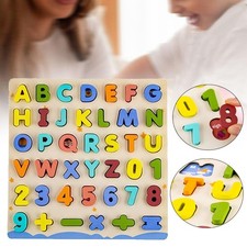 Alphabet Number Puzzle Teaching Aids Smooth Matching Game Educational Letter and
