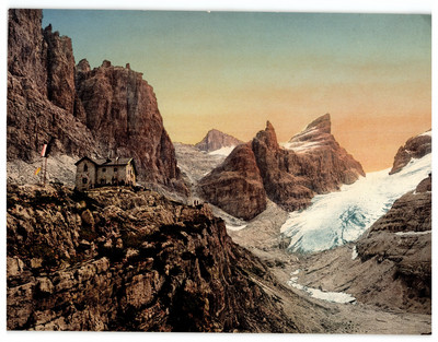 Frankreich, Alpen, Refuge Tuckett et Col Tuckett Vintage photochrom photochromie, 