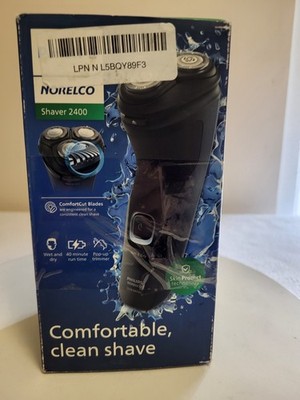 Philips Norelco Electric Shaver 2400 X3001/90  Wet Dry Black Open Box