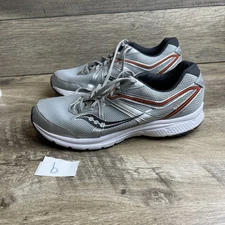 Saucony Cohesion II S20421-5 Mens 11W Running Shoes Gray Silver Athletic Sneaker