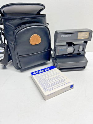 VTG Polaroid One Step Close Up 600 Film Instant Camera/strap/case- WORKS