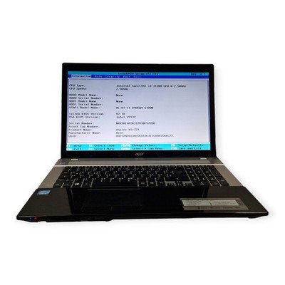   Acer Aspire V3-771 17,3'' Intel i3-3120M + Intel HD 4000   Defekt   #QR224