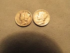 2 1931  Mercury Dimes. VF