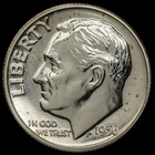 🔥1956 Roosevelt Dime • 90% Silver Gem Proof • 90% Silver • Light Toning