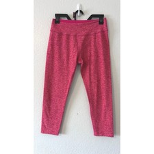 Beyond Yoga Pink Space Dye High Waisted Crop Leggings SZ L Made in USA