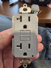 Leviton MGFT2-G 20A Modular GFCI Outlet Receptacle Grey 