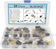 50 Pcs Electric Motor Carbon Brushes 10 Sizes Kit 50 Pcs Electric Motor Carbon Brushes 10 Sizes Kit