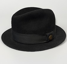 Goorin Bros. Red Ricci Fedora Limited Edition Sz Small Black Wool Made In USA