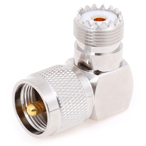 UHF SO-239 Female to UHF PL-259 Male Right Angle 90 Degree RF Connecto-b - Zdjęcie 10 z 12