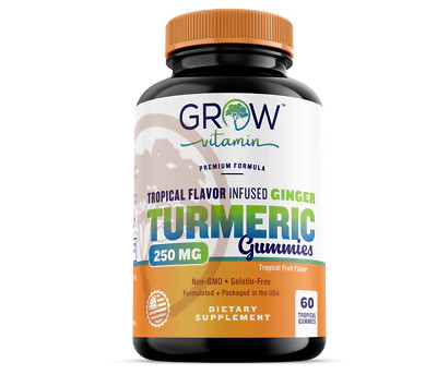 Grow Vitamin Turmeric Curcumin Gummies with Ginger gummies