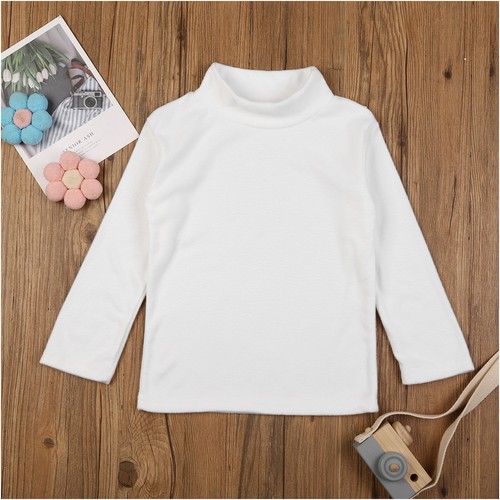 Unisex Children Thermal Underwear Long Sleeve Turtleneck T-Shirt Warm Shirts AU - Picture 10 of 43