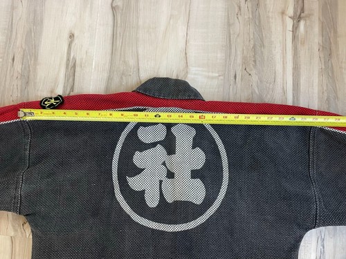 VTG Japanese Fire Brigade Member Hanten Kimono Jacket Handcrafted Chief Cotton - Picture 12 of 13