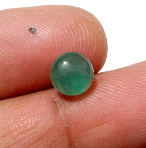 Beautiful Zambian Emerald Cabochon Round Shape 2 Crt A+ Top Green Loose Gemstone - Picture 4 of 6