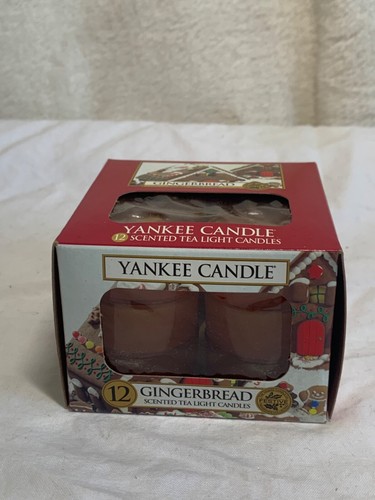 NEW Yankee Candle Snowman Tea Light Holder & 12 Gingerbread Tea Light Candles - Picture 6 of 6