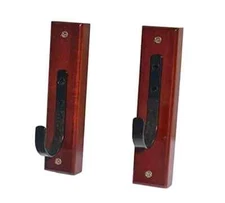 Gun Hook Hanger Wall Mount Wood Base Stand Rifle Holder Storage Shotgun Display