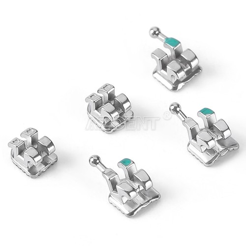 Staffe ortodontiche monoblocco dentali bretelle mini ganci rosso/MBT 018/022 345 - Foto 7 di 35