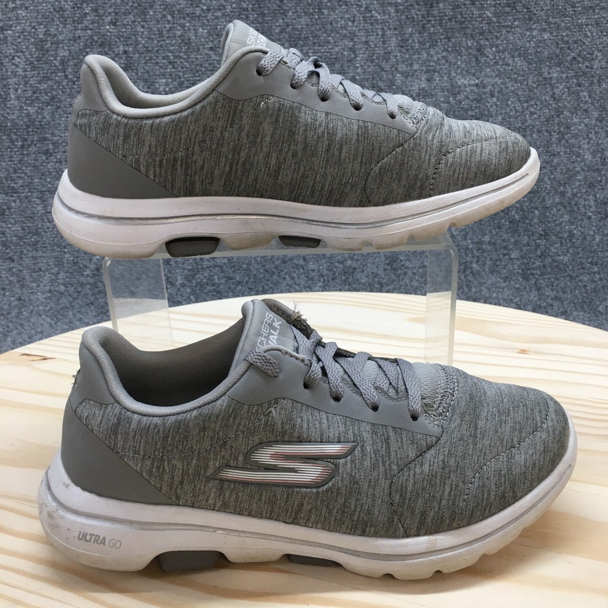 Skechers Shoes Womens W Go Walk True Training Sneakers Gray Low Top  15905W