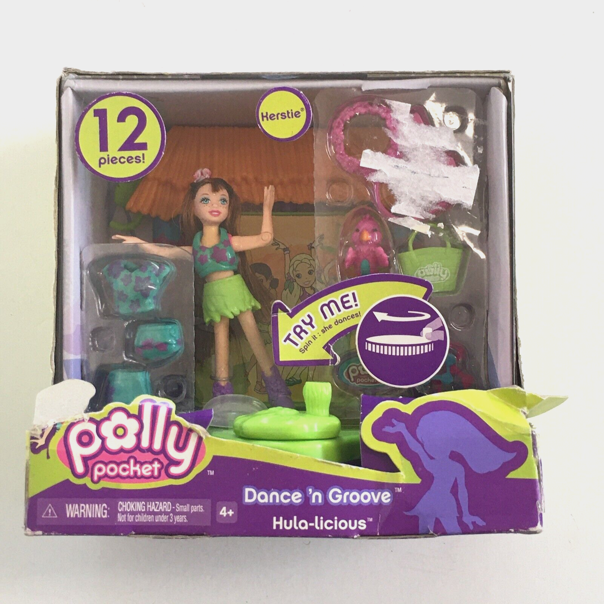 Polly Pocket Dance n' Groove Hula-licious Kerstie 12 Piece Doll