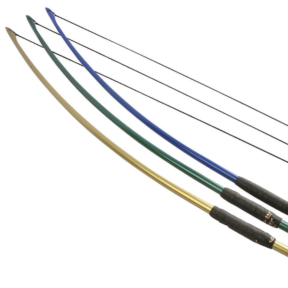 67" English Longbow 20-120lbs Straight Bow Traditional Archery Hunting Shooting - Image 2 of 4