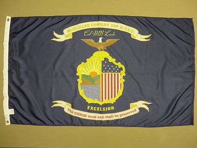 20th N.Y. McClellan Cavalry Regiment Outdoor Historical Dyed Nylon Flag 3'x5'
