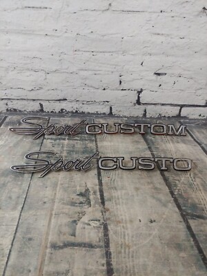 Vintage FORD Sport Custom Emblem Truck Badge Script  Metal Pickup OEM