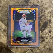 2024 Panini Prizm Baseball #72 Luke Little (RC) Orange Pulsar #d /399 B-10