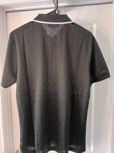 Sergio Tacchini Men's Size Small Fall Geo Polo Short Sleeve Shirt Black - Picture 2 of 5