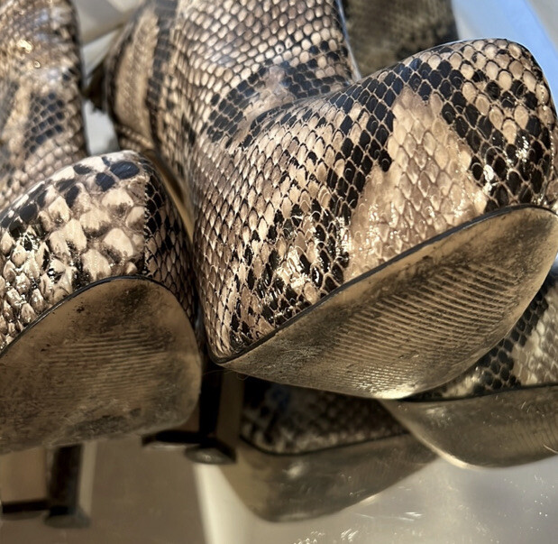 STEVE MADDEN KARA PYTHON PLATFORM ANKLE BOOTS SZ 8 - image 12
