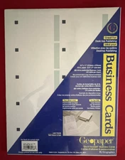Geographics NEW "Do It Yourself" Business Cards 250-3.5x2" card 65LB Blue/Grn  