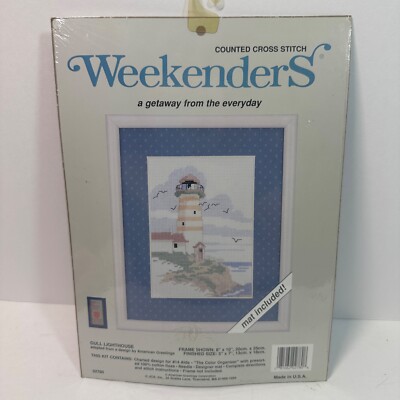 Weekenders Gull Lighthouse Design Cross Stitch Kit NEW -2780