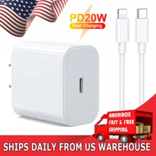 20W Fast Usb Adapter Wall Charger 3FT Cable For Apple iPhone 14 13 XPro Max Plus