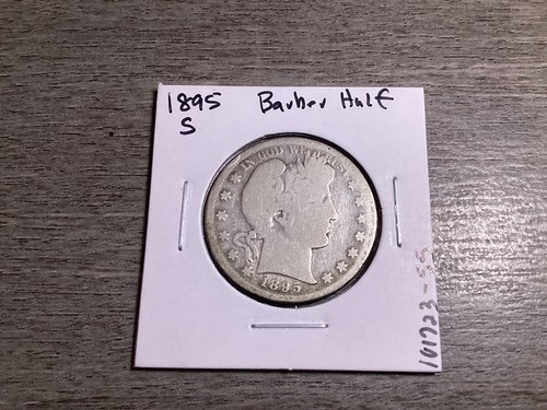 1895-S Barber Silver Half Dollar-Key Date from San Francisco Mint-101723-55