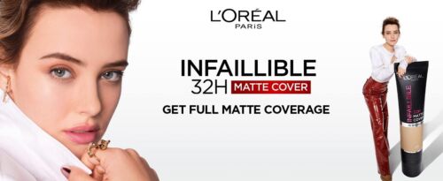 New L'Oreal Infallible 24H Matte Cover Foundation 30ml - 25 Rose Ivory - Picture 13 of 17