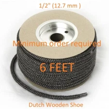 1/2" (12.7 mm )  By the Foot Wood Stove Door Gasket, Round Fiberglass Rope Seal 