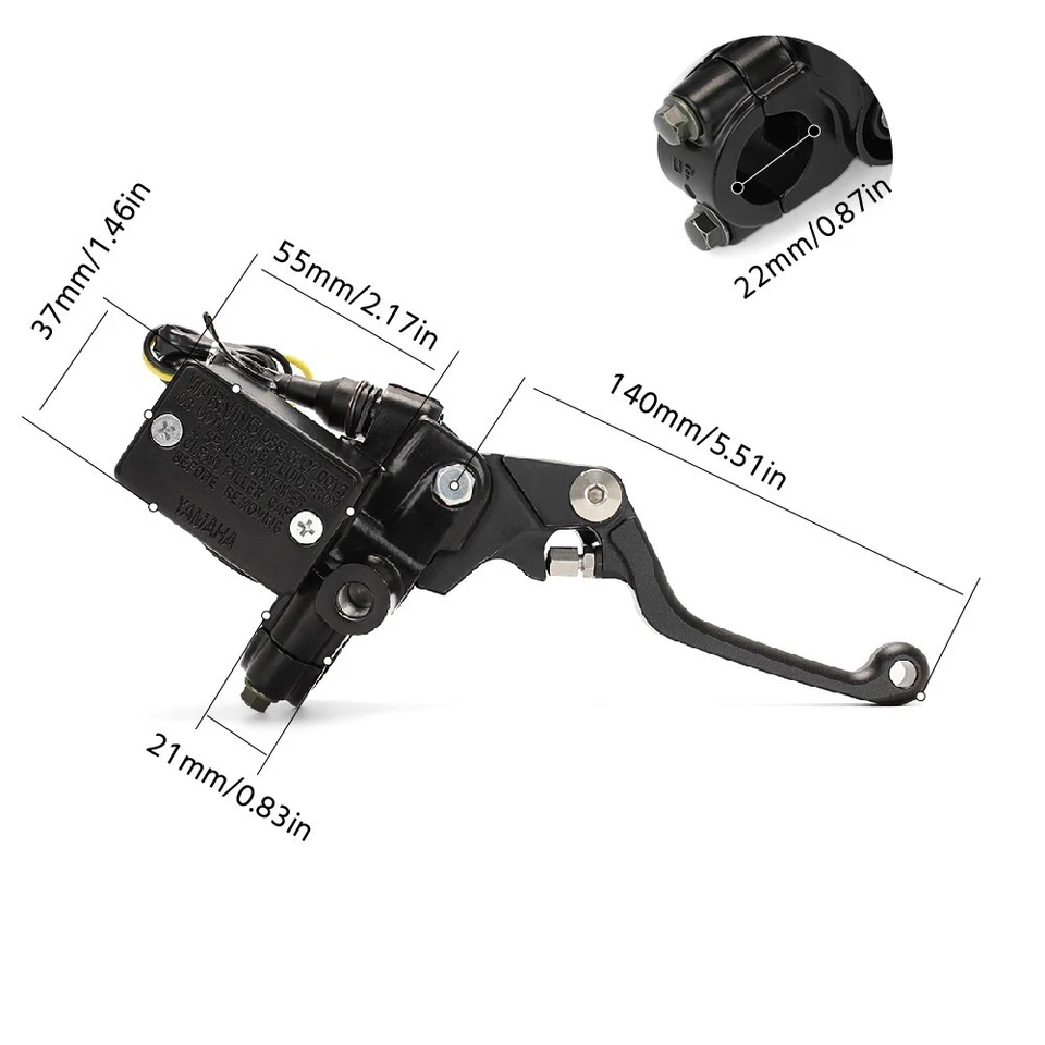 Bomba de cilindro maestro de freno delantero con palanca para Yamaha WR250R XT225 XT250 TTR 250 Foto 2 de 4