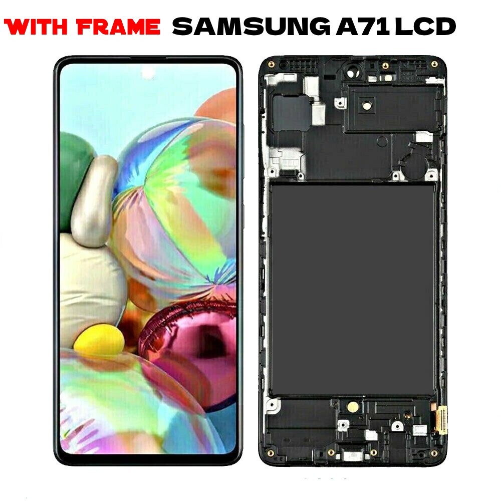 For Samsung Galaxy A71 A715F With Frame LCD Touch Screen Display