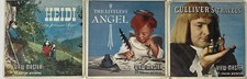 Viewmaster Discs Lot 3 Heidi The Littlest Angel Gullivers Travels w Booklet