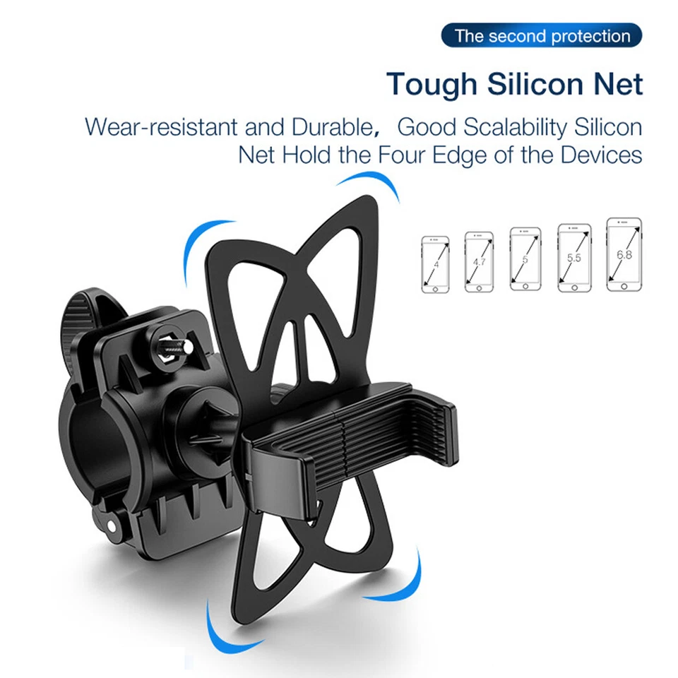 Cell Phone Mount Silicone Holder for Yamaha Virago 535S 750 Vmax 1200 1700 1100 Foto 3 de 4