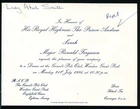 RARE INVITATION GUARD'S POLO CLUB WEDDING PRINCE ANDREW DUKE OF YORK 1986