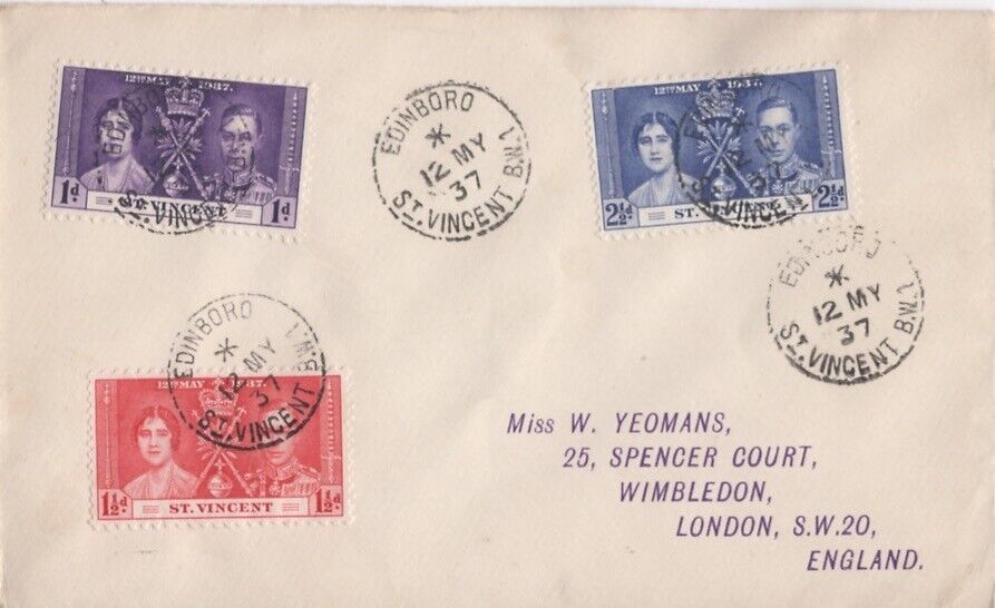 St. Vincent 1937 George VI Coronation Day First England to New product! New type Cover Max 65% OFF