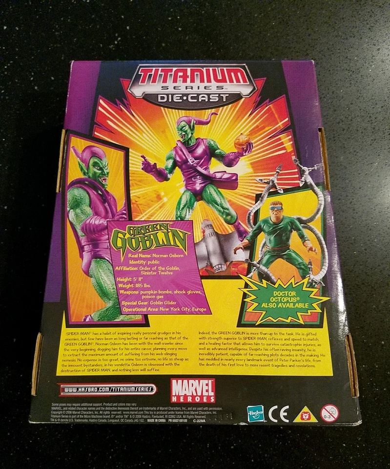 Marvel Micromachines Galoob Green Goblin & Doctor 章鱼压铸人偶 全新带盒  — 第 3/4 张图片