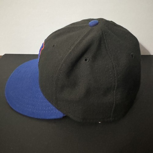 Vintage New York Mets Hat Cap Fitted 7 Black Orange Blue MLB On Field Mens 90s - Bild 5 von 12